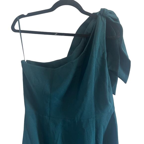 NWT DRESS THE POPULATION $148 Tiffany One-Shoulder Midi Dress Plus Size XXL - Picture 3 of 8